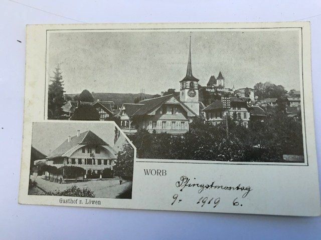 Cartoline postali: Worb, von 1919 – Usato da Niederscherli venduto da Lucia16