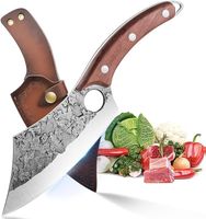 Ausbeinmesser Hackmesser Küchenmesser mit Lederhülle