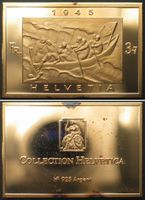 COLLECTION HELVETICA, Basler Taube 2 1/2 Rp. 1845, Silberbar