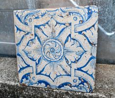 ANTIKE Ofenkachel GEOMETRISCH  21 x 21.3cm