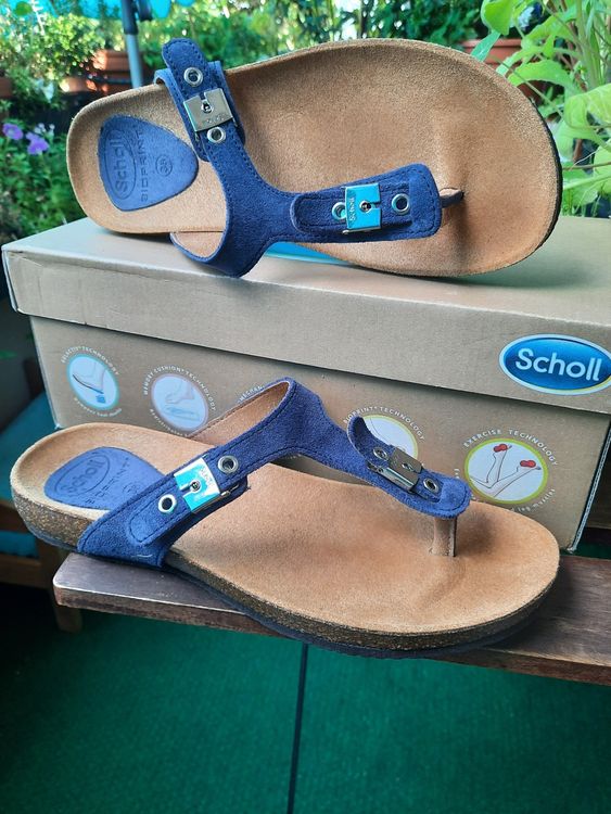 Schuhe, Sandale von Scholl, Zehentrenner mit Fussbett, (Neu und