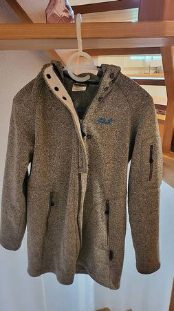 Jack Wolfskin Strickfleece-Jacke Damen (Gr. M) Grau meliert