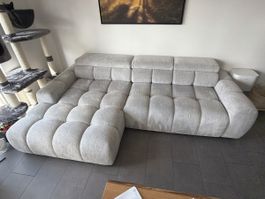 Ecksofa Stoff, grau, guter Zustand