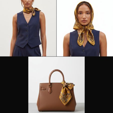 Trussardi Tuch 48 × 48 cm – dekoratives Vintage Design