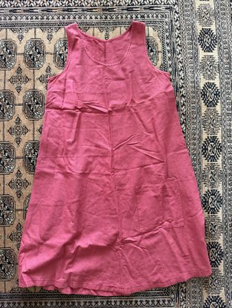 Sommerliches Leinenkleid, Grösse M, Rostrot, aus Italien