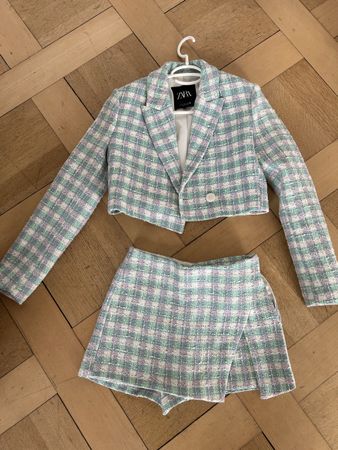 Zara Textured Skort & Blazer - Zara Suit Anzug