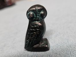 Eule - Bronze aus Griechenland mit herrlicher Patina 502