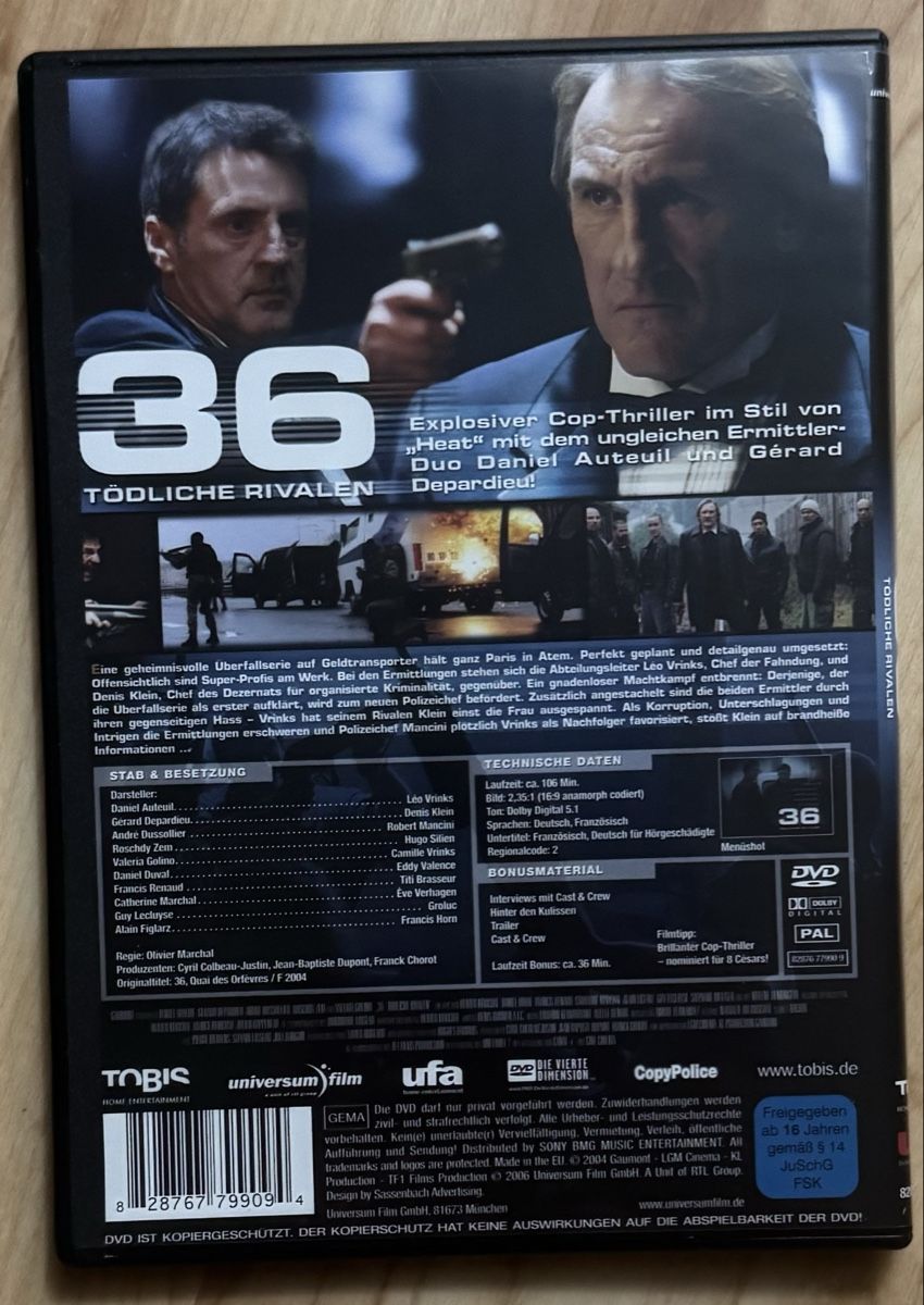 Alle DVDs: 36 TÖDLICHE RIVALEN  – Neu (gemäss Beschreibung) aus Dietikon von AndreaSch01 1
