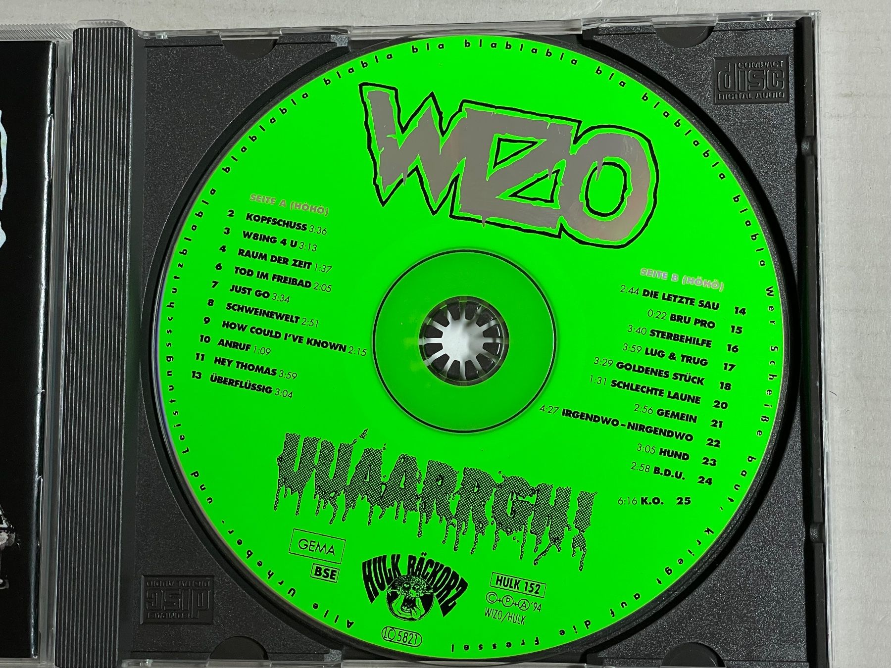 CD: Wizo-UUAARRGH CD – Usato da Muri b. Bern venduto da AdidasCollector 2