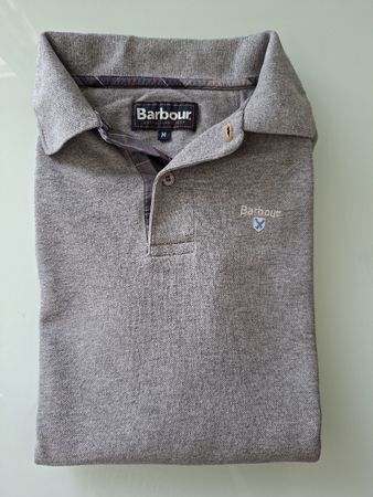 Polo Barbour Gris Chiné Taille M - Parfait pour l'été!