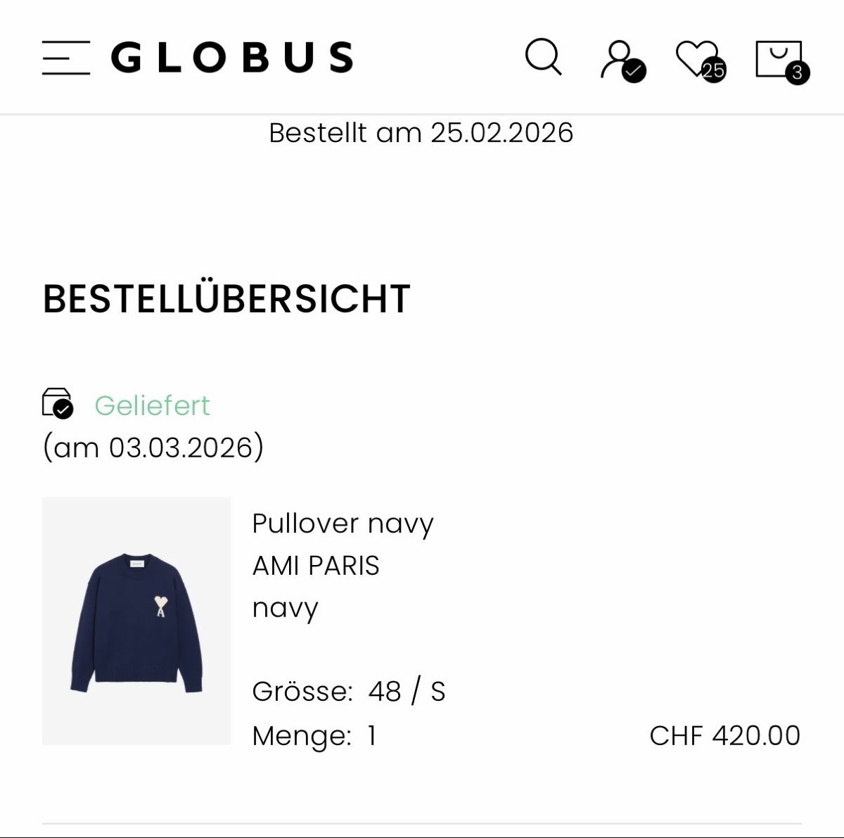 Pulls & Sweat-shirts: Ami Paris Pullover Navy Blue  – Neuf (Voir description) à Spiez par vvo_627h 2
