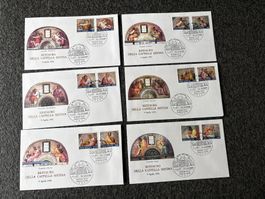 Vatikan Briefmarken-Umschläge Sixtinische Kapelle, 1991