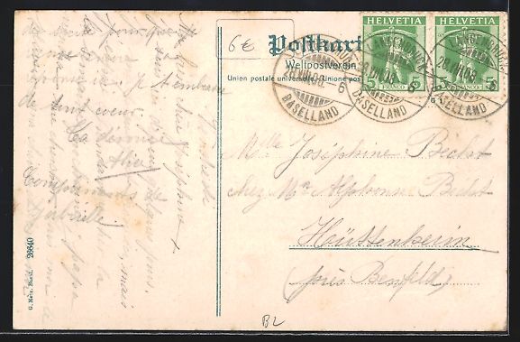 Cartoline postali: AK Langenbruck /Baselland, Kurhaus, 1908 – Usato da Berlin venduto da bartko-reher 1
