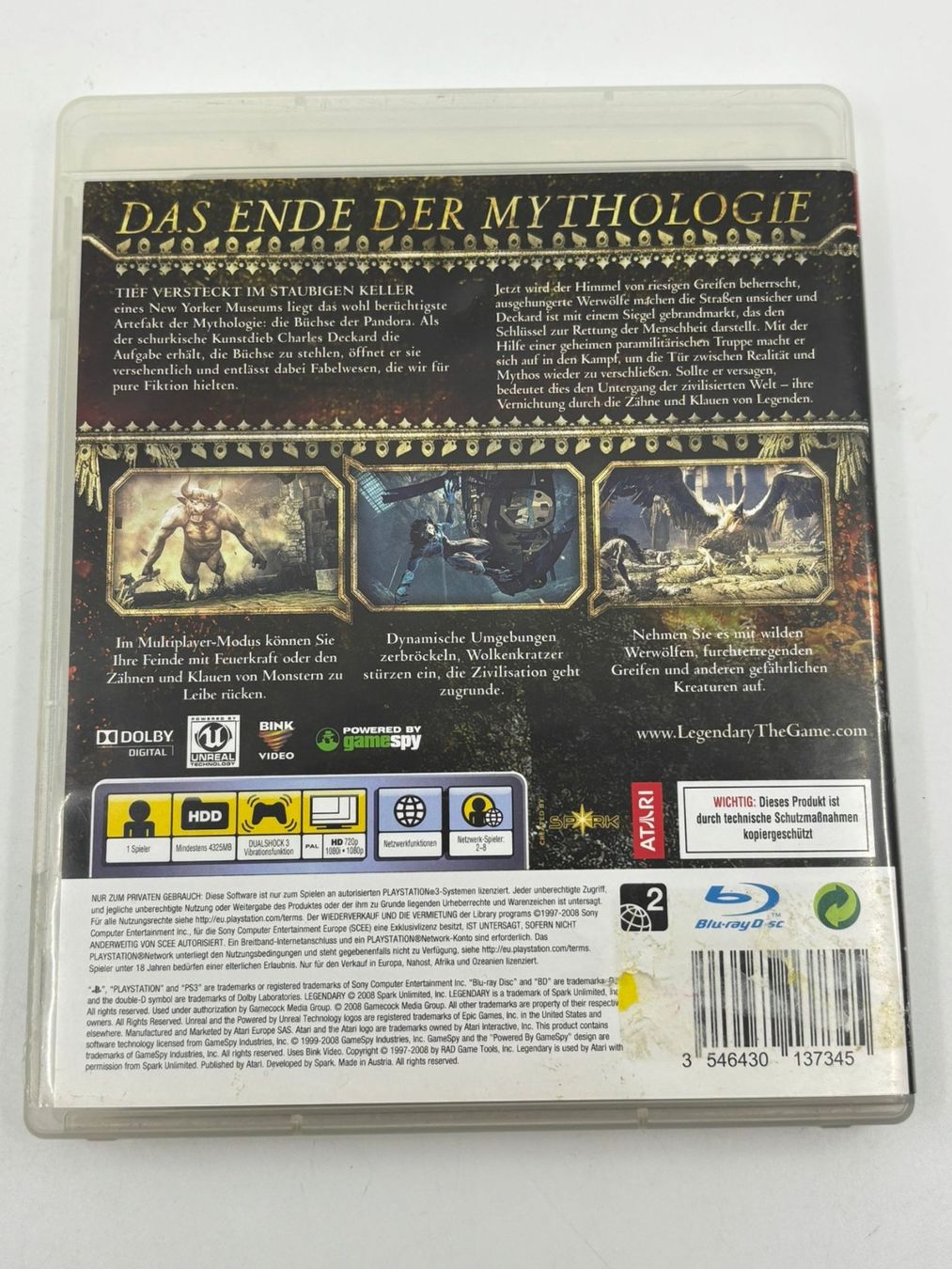 Giochi: Legendary (PS3) – Usato da Herisau venduto da Seyashop1 2