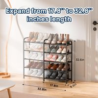 Schuhregal, 5 Ebenen 45-83 cm