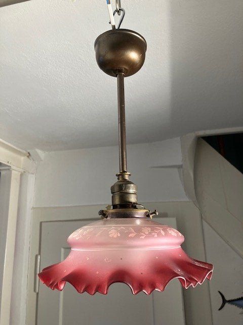 Lampadari & plafoniere: Jugendstil Deckenlampe rosa, antik – Usato da Winterthur venduto da mona157