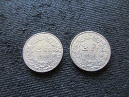 2 x über 100-Jahre alte CH SILBER Zweifränkler 1914,1916