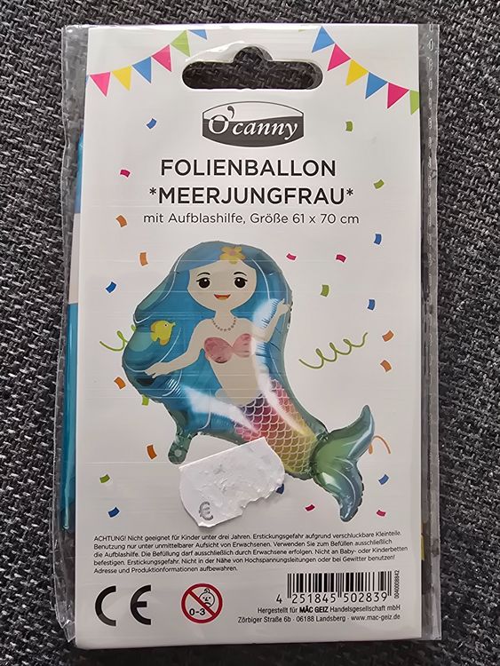 Amscan Folienballon "Meerjungfrau" – 43 Cm, Für Helium Oder Luft, Perfekt Für Geburtstagspartys