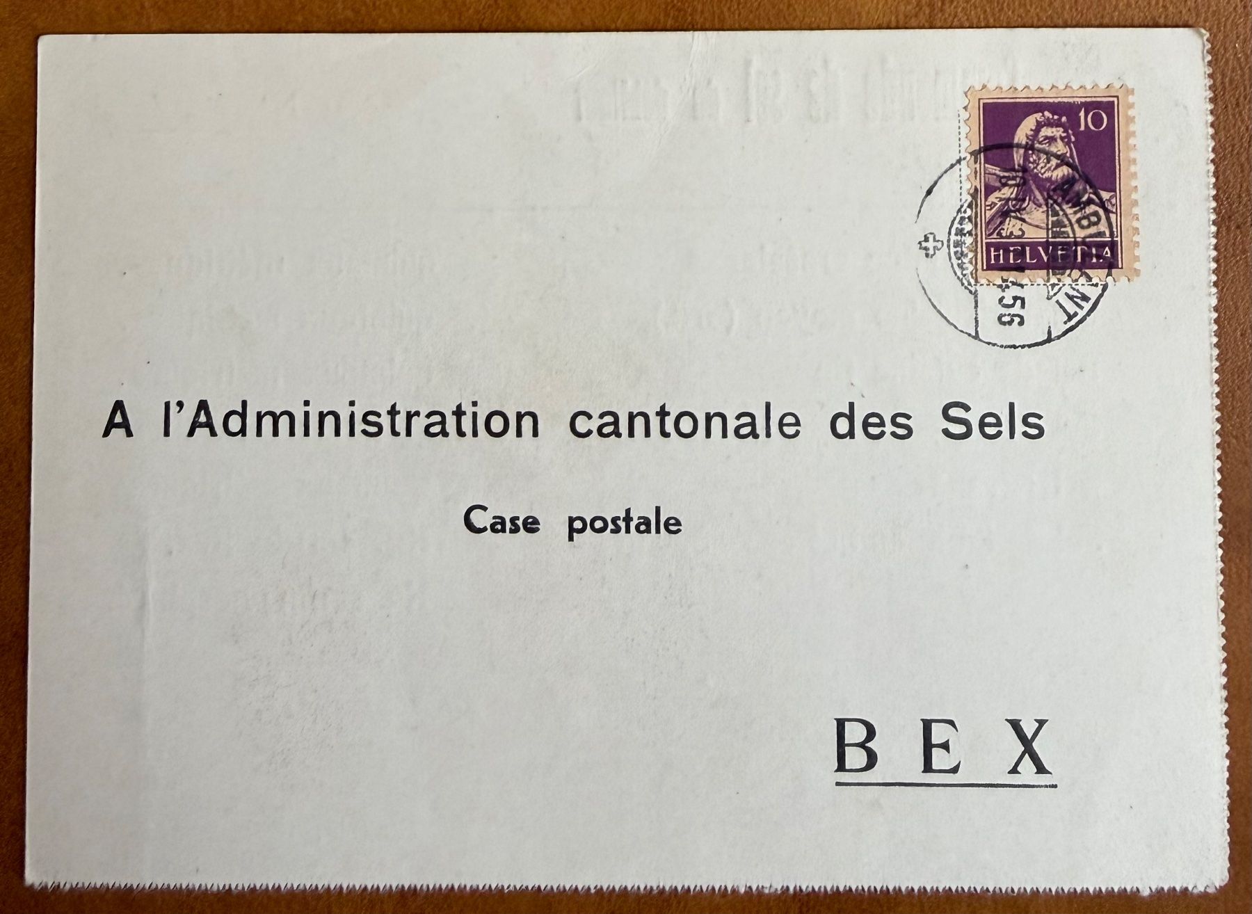 Cartes postales: Bex - Commande de sel - 1937 – D'occasion à Lutry par Ediego