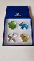 Swarovski farbiges 4er Set - Baum Hund Katze Ente