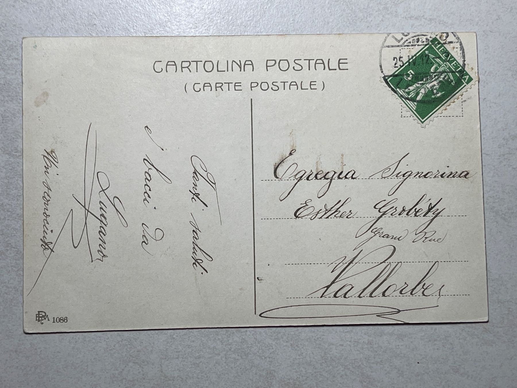 Cartoline postali: Alte Ansichtskarte Lugano, Giardino e Fontana – Usato da Strengelbach venduto da Aschatan5 1