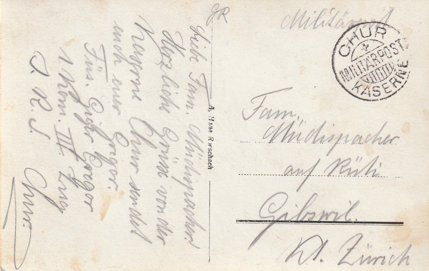 Cartoline postali: Kaserne Chur – Usato da Rorschacherberg venduto da fratovi2 1