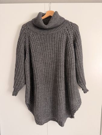 Farina Opoku - Damen Rollkragen Pullover Grau Grösse S