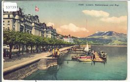 Luzern - Nationalquai und Rigi - Litho