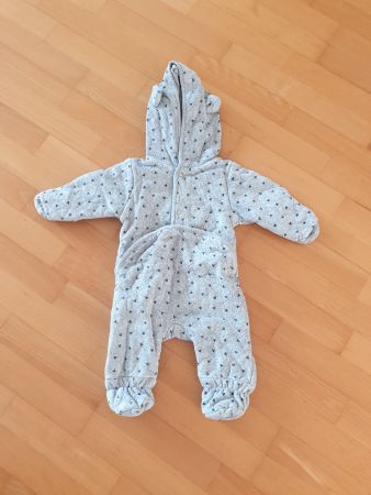 Warmer Baby Overall mit Kapuze, Grösse 62, Grau