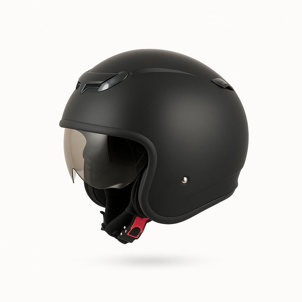 Helme & Visiere: Neu: Jethelm mit integrierter Sonnenblende - Gr. L – Neu und originalverpackt aus Schlieren von carmotica