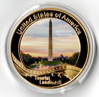 Washington Monument_Tourist Landmark_USA_Medaile in Kapsel