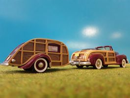Mercury Sportsman mit Trailer Woody _ BRK69 mit BRK65 _ 1:43