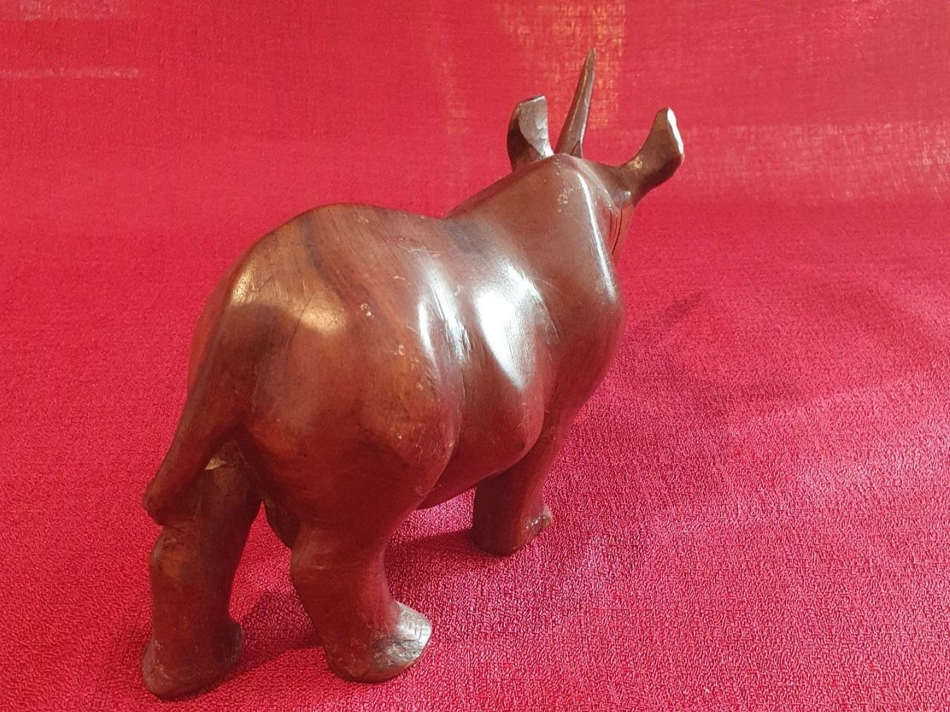 Statuette: Vintage Holz-Nashorn handgeschnitzt – Schöne Dekoration – Usato da Abtwil AG venduto da MaVo.0710 3