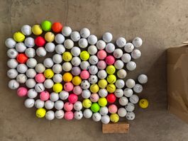 121 gebrauchte Golfbälle – Markenmix – ideal zum Spielen