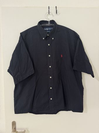 Ralph Lauren Hemd kurzarm Blake dunkelblau Grösse L Boxy fit