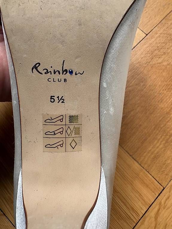 Scarpe da donna: Bequeme High-heels weiss seidig-glänzend – Usato da Bern venduto da fre_8t2x 3
