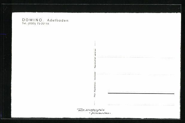 Cartoline postali: AK Adelboden, Gasthaus Domino – Usato da Berlin venduto da bartko-reher 1