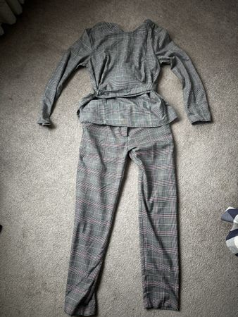 MOHITO - Chic Grey Plaid Suit Set, 34/36 Arbeitskleidung