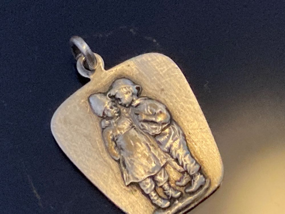 Pendentif Vintage Années 50 En Argent 800 Forme Cercle - Italie, Occasion