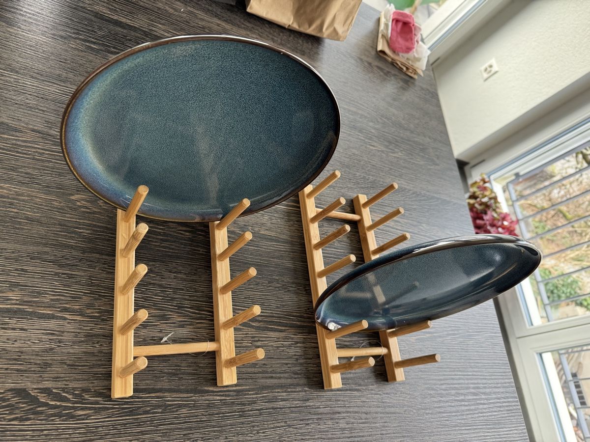 Altro in Decorazioni & Accessori: 2x Bamboo Dish Rack, Plate Holder, Drying Stand – Usato da Zürich venduto da lui_ns5h 2