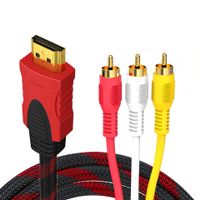 HDMI zu 3RCA Audio Video AV Kabel Chinch Adapter Male 1.5 M