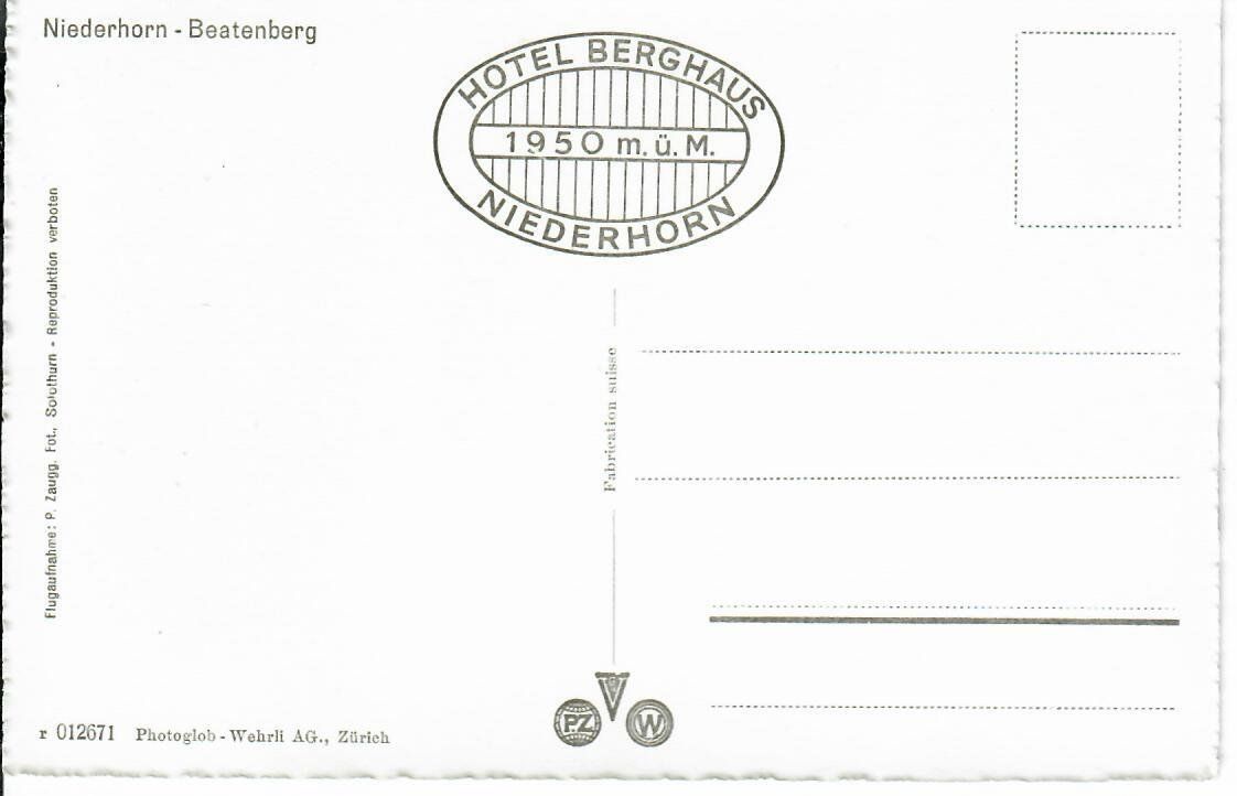 Cartoline postali: Niederhorn Beatenberg – Usato da Hochdorf venduto da Ziegel-16 1