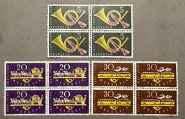 291 - 293  Viererblock Ersttag SBK 90.-