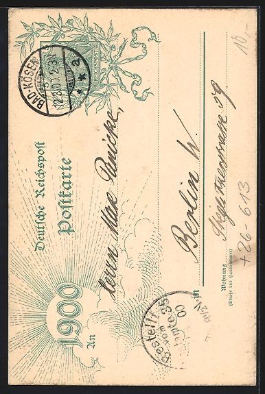 Cartoline postali: Handgemalt: Bergedorf, Stadtwappen silbe – Usato da Berlin venduto da bartko-reher 1