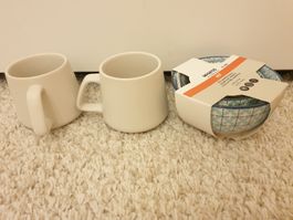 Lot de 2 tasses + 2 coupelles apéritif Migros Kitchen-neuves