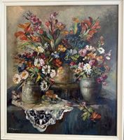 Ölgemälde von Lotte Meurer, Blumensträusse von 1988