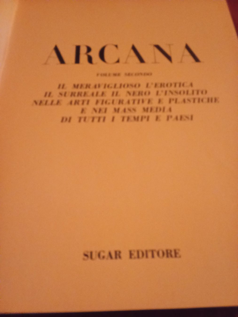 Bücher: ARCANA volume secondo SUGAR Editore – Gebraucht aus Remetschwil von Privatflohmi 2
