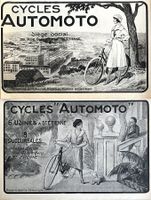 Automoto Vélo - 2 alte Werbungen / Anciennes publicités 1924