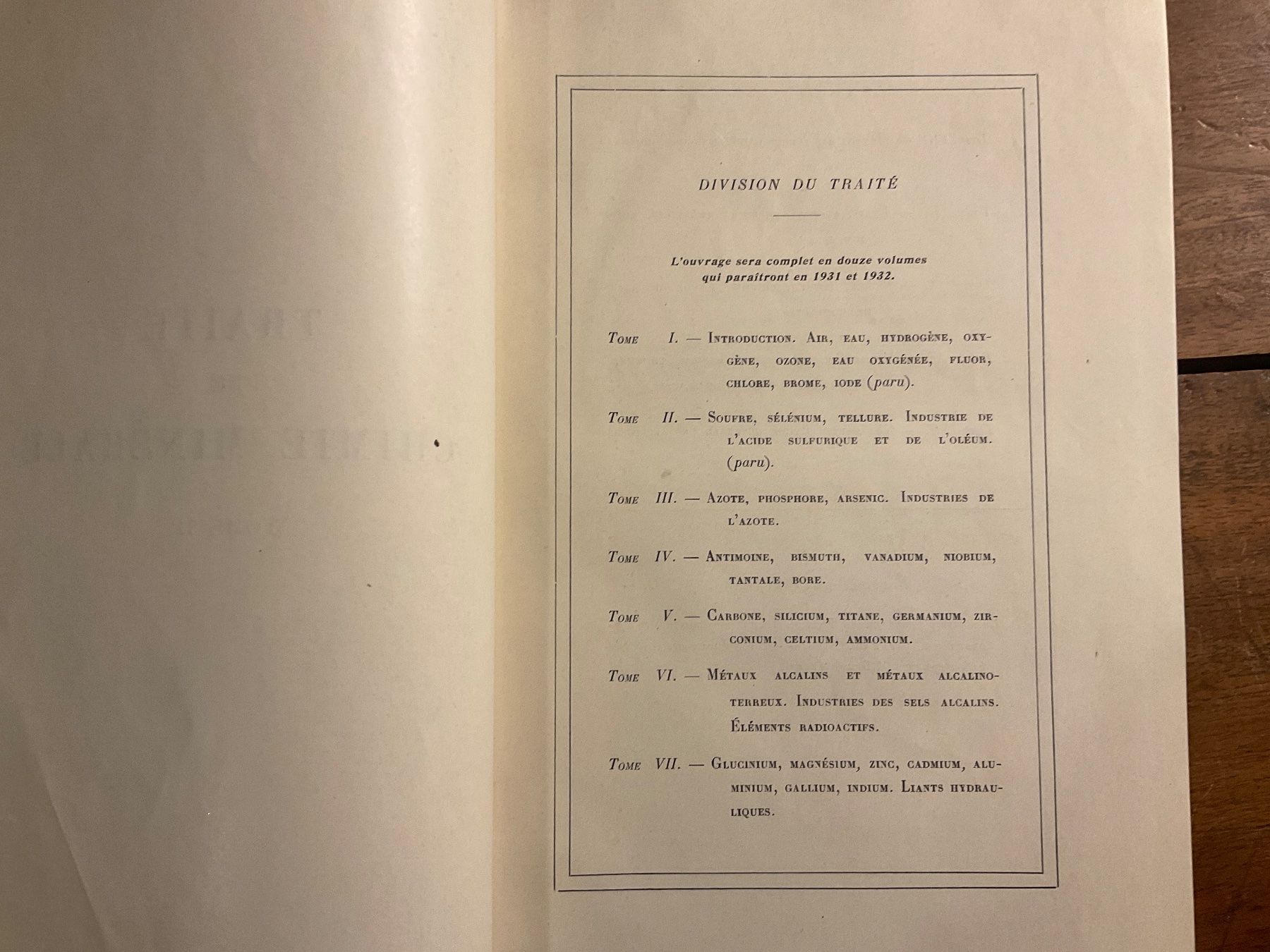 Libri: Traité Chimie Minérale Tome 2, Paul Pascal, – Usato da Avenches venduto da Tinkey 2