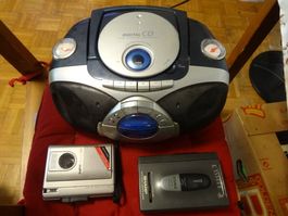 QONIX DIGI CD-CASETE-SANYO-SHARP-CD CASETE PLAYERANTIKNOWORK